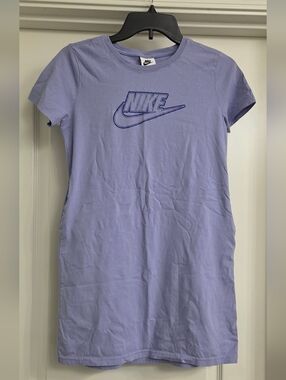 Girls Nike Lavender Logo T-Shirt Dress